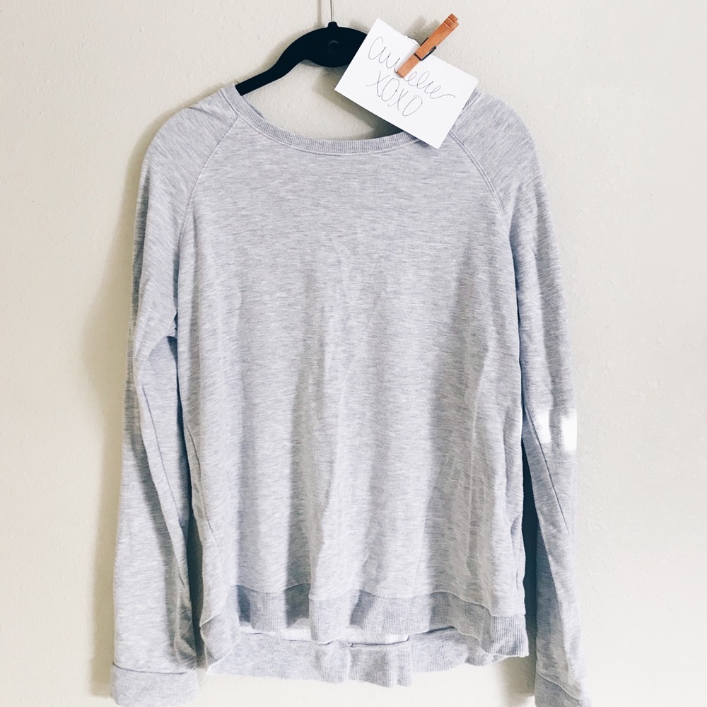 comfy grey sweater